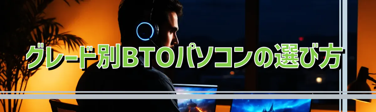 グレード別BTOパソコンの選び方