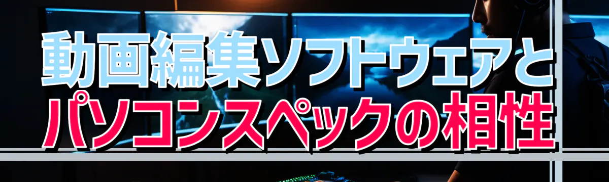 動画編集ソフトウェアとパソコンスペックの相性