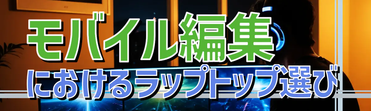 モバイル編集におけるラップトップ選び