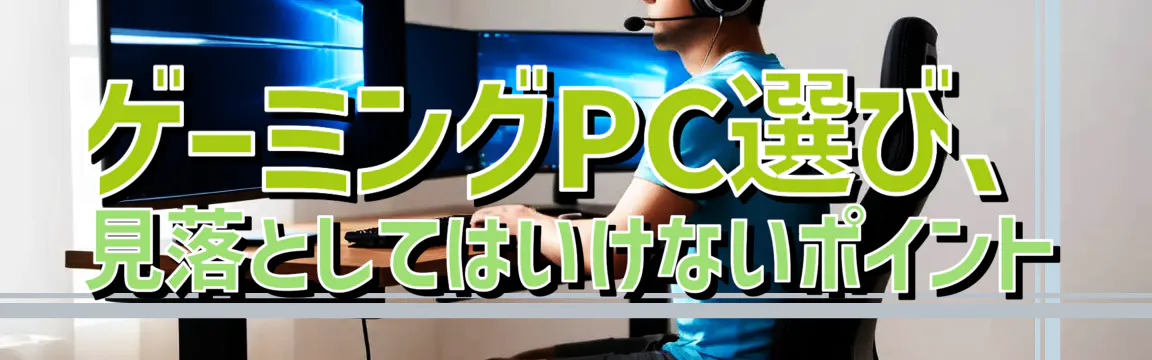 ゲーミングPC選び、見落としてはいけないポイント