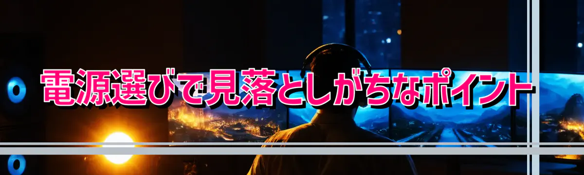 電源選びで見落としがちなポイント