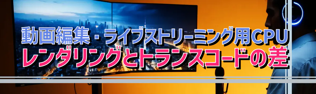 動画編集・ライブストリーミング用CPU レンダリングとトランスコードの差