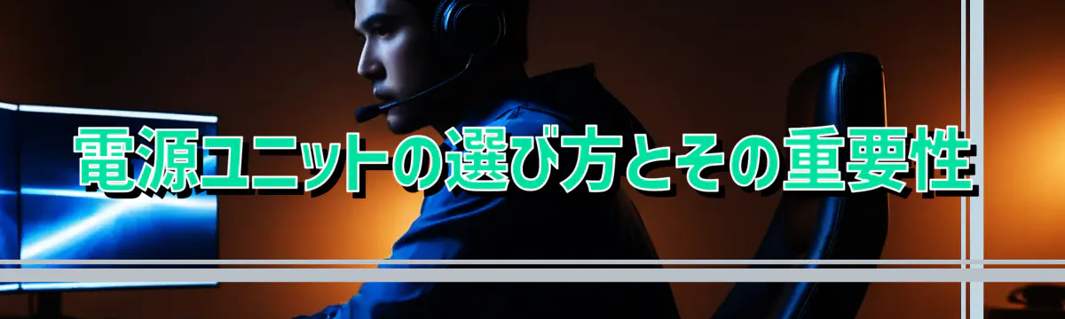 電源ユニットの選び方とその重要性