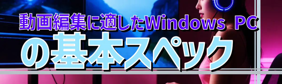 動画編集に適したWindows PCの基本スペック 
