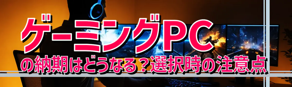 ゲーミングPCの納期はどうなる?選択時の注意点