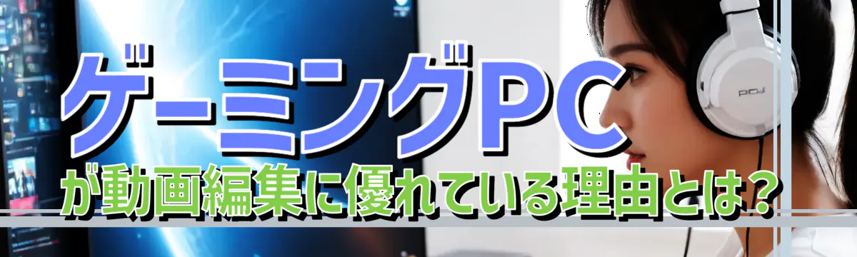 ゲーミングPCが動画編集に優れている理由とは？
