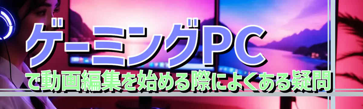 ゲーミングPCで動画編集を始める際によくある疑問
