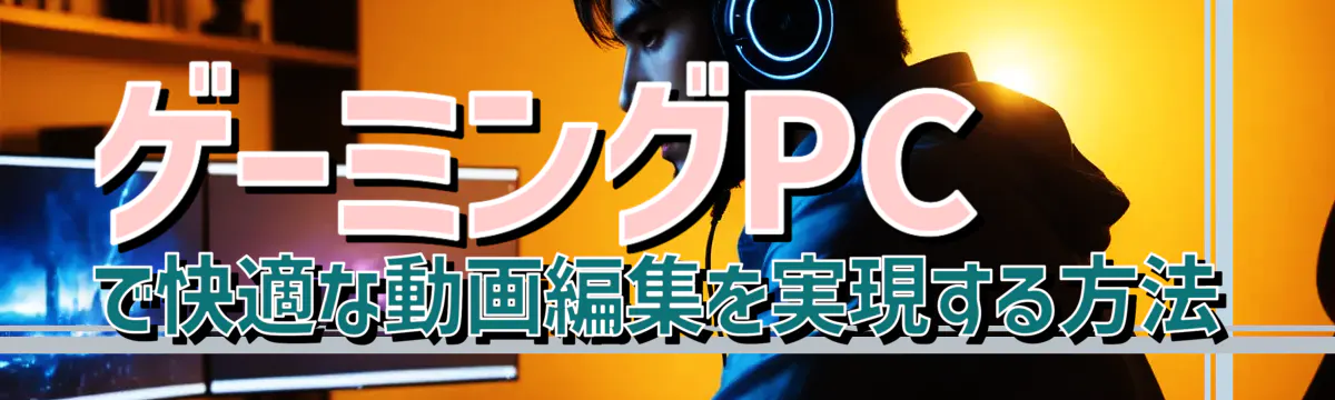ゲーミングPCで快適な動画編集を実現する方法