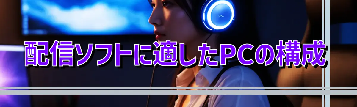 配信ソフトに適したPCの構成