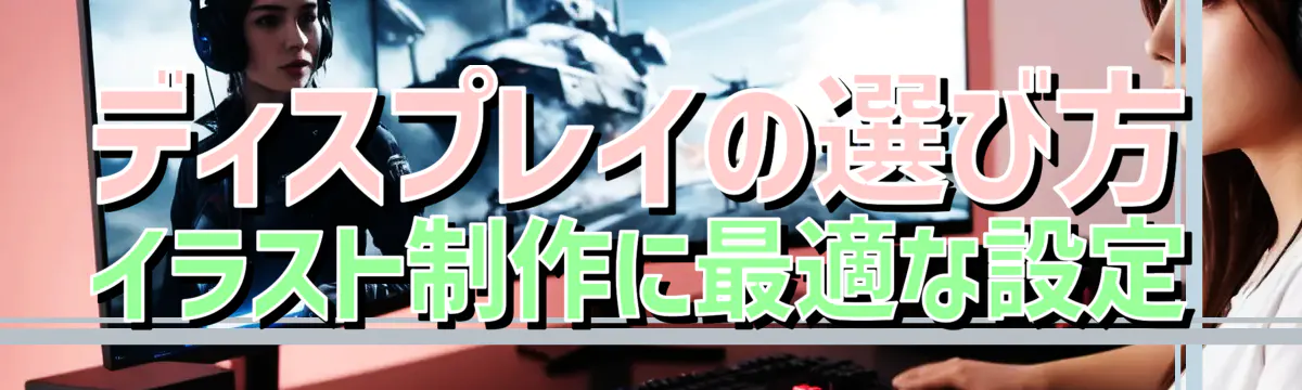 ディスプレイの選び方 イラスト制作に最適な設定