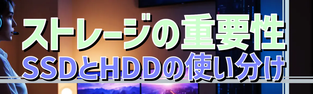 ストレージの重要性 SSDとHDDの使い分け