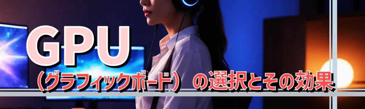 GPU（グラフィックボード）の選択とその効果
