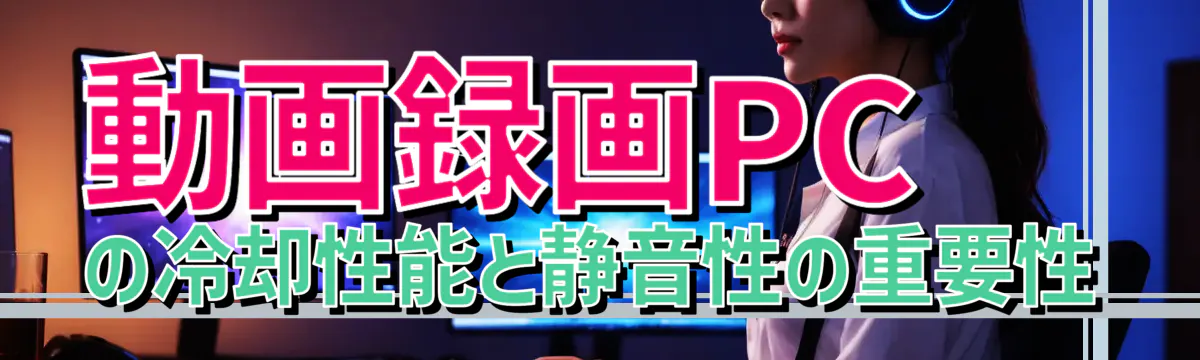 動画録画PCの冷却性能と静音性の重要性