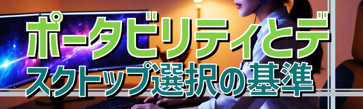 ポータビリティとデスクトップ選択の基準