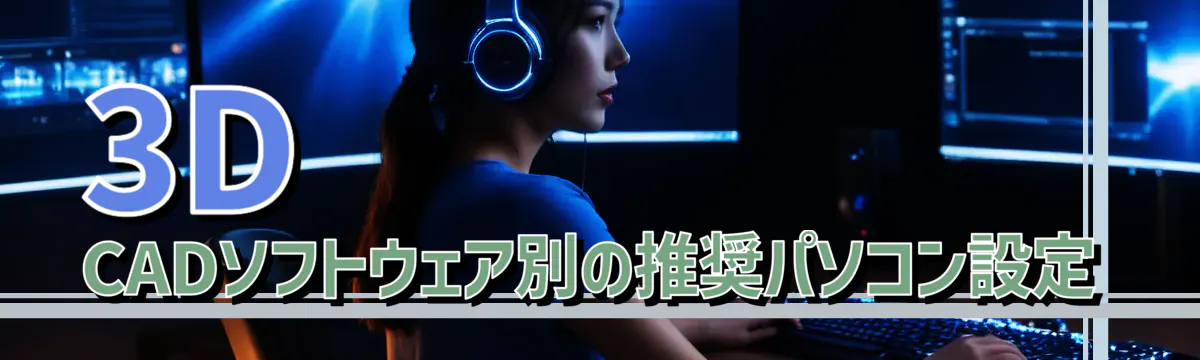 3D CADソフトウェア別の推奨パソコン設定

