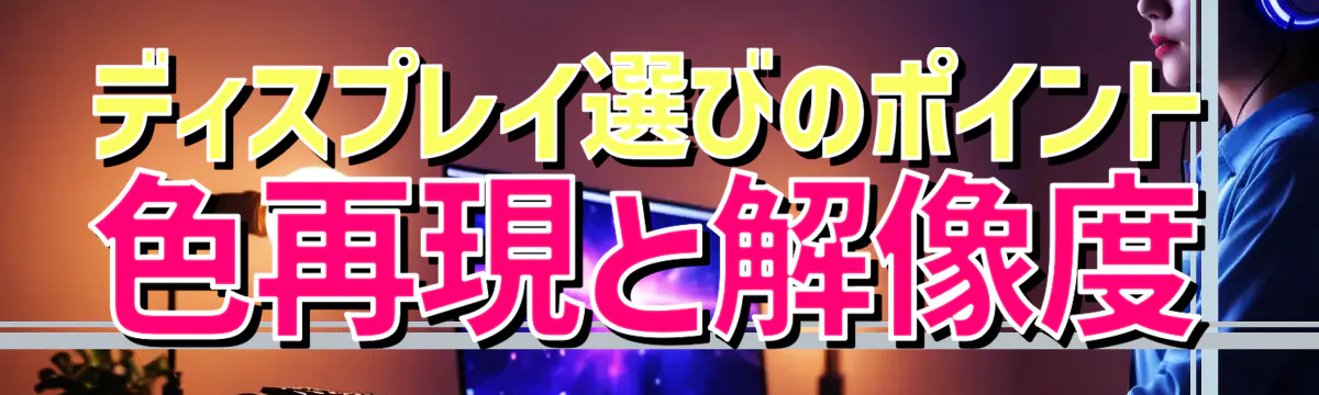 ディスプレイ選びのポイント 色再現と解像度
