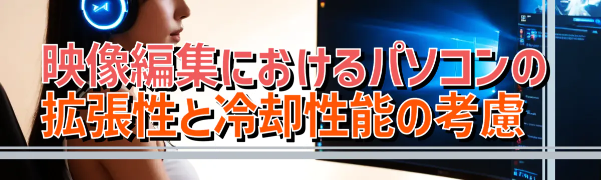 映像編集におけるパソコンの拡張性と冷却性能の考慮