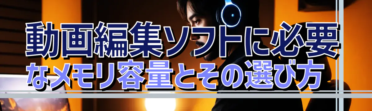 動画編集ソフトに必要なメモリ容量とその選び方