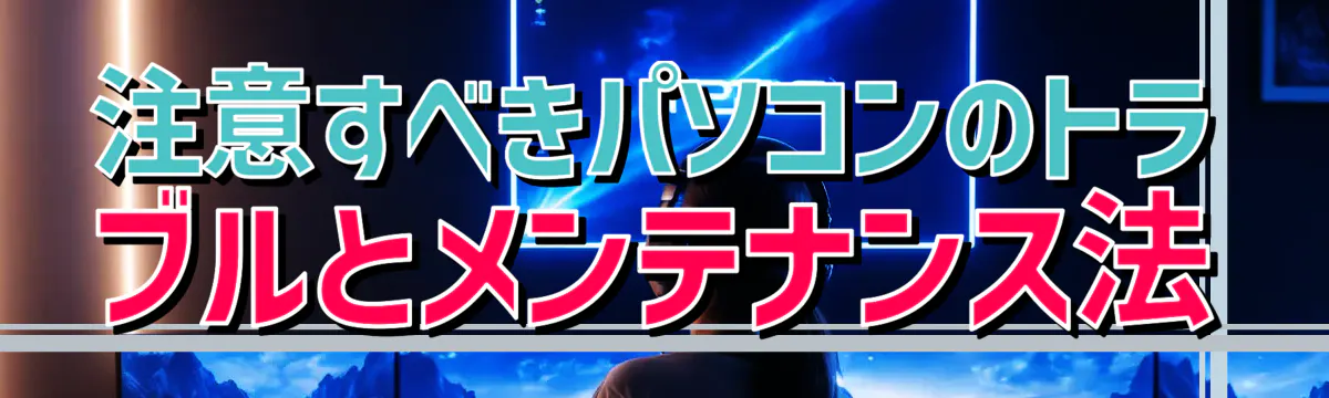 注意すべきパソコンのトラブルとメンテナンス法