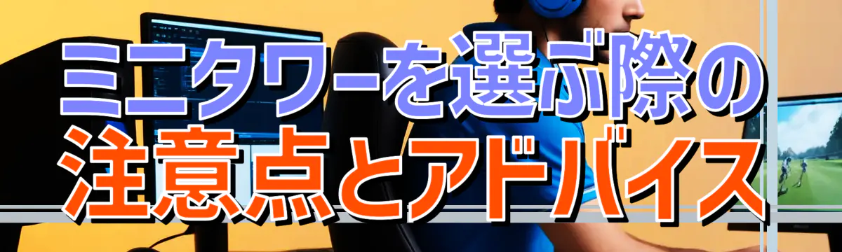 ミニタワーを選ぶ際の注意点とアドバイス