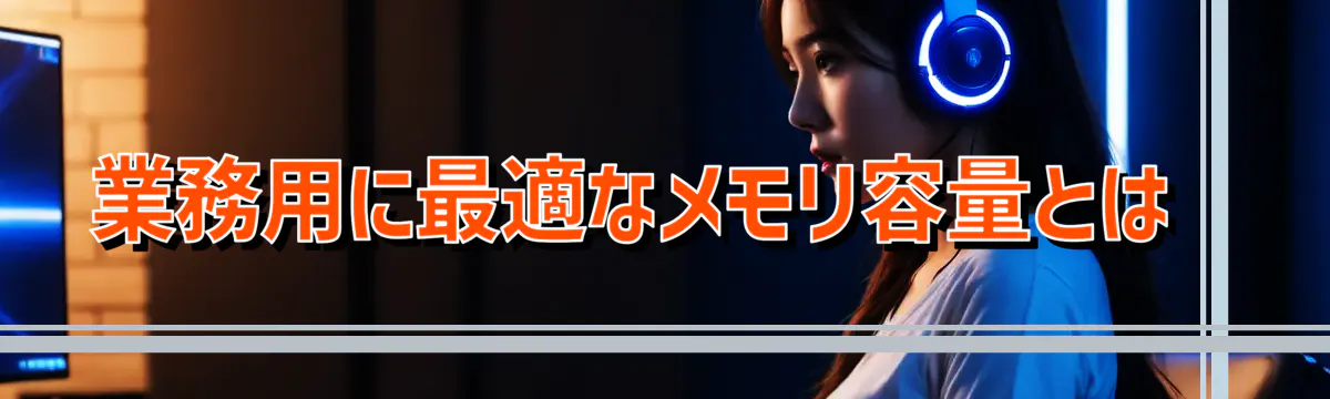 業務用に最適なメモリ容量とは