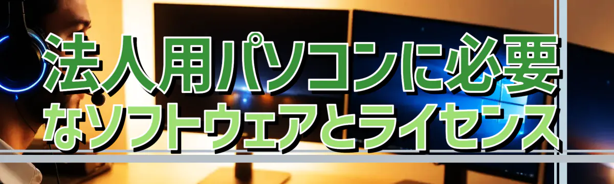法人用パソコンに必要なソフトウェアとライセンス
