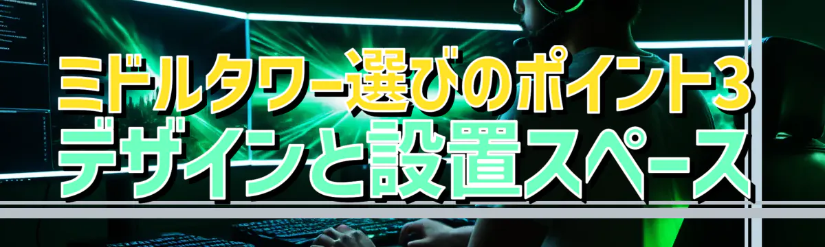 ミドルタワー選びのポイント3 デザインと設置スペース