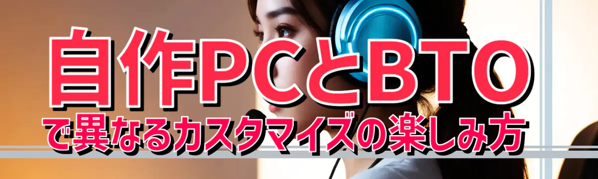 自作PCとBTOで異なるカスタマイズの楽しみ方