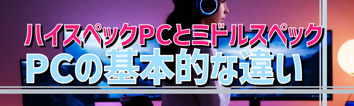 ハイスペックPCとミドルスペックPCの基本的な違い
