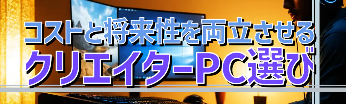 コストと将来性を両立させるクリエイターPC選び