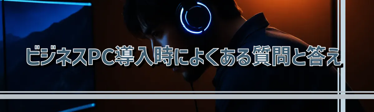 ビジネスPC導入時によくある質問と答え