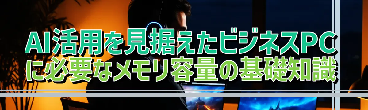 AI活用を見据えたビジネスPCに必要なメモリ容量の基礎知識