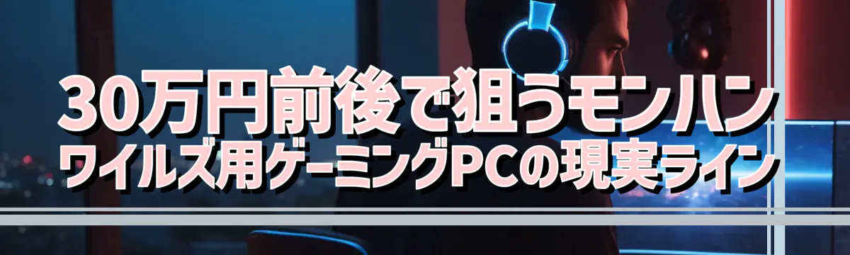 30万円前後で狙うモンハン ワイルズ用ゲーミングPCの現実ライン