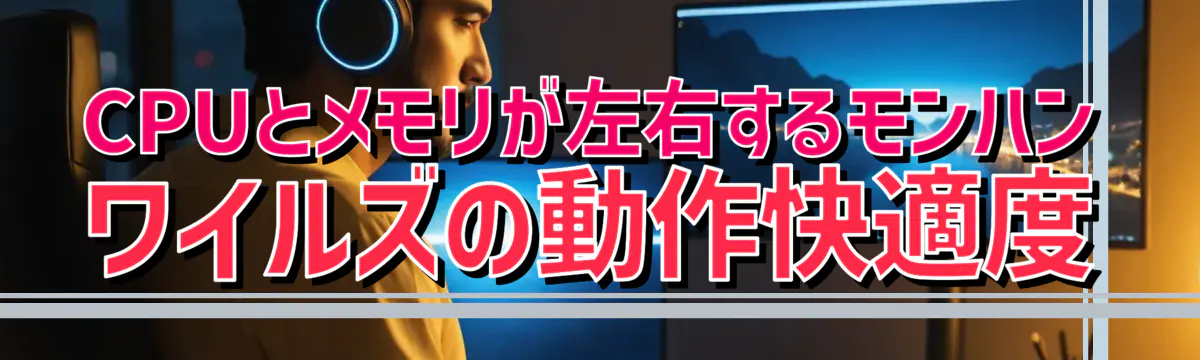 CPUとメモリが左右するモンハン ワイルズの動作快適度