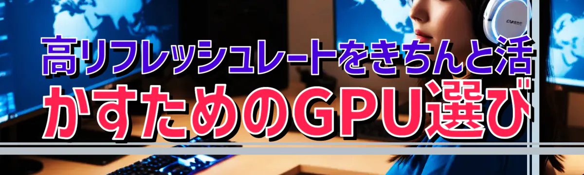 高リフレッシュレートをきちんと活かすためのGPU選び