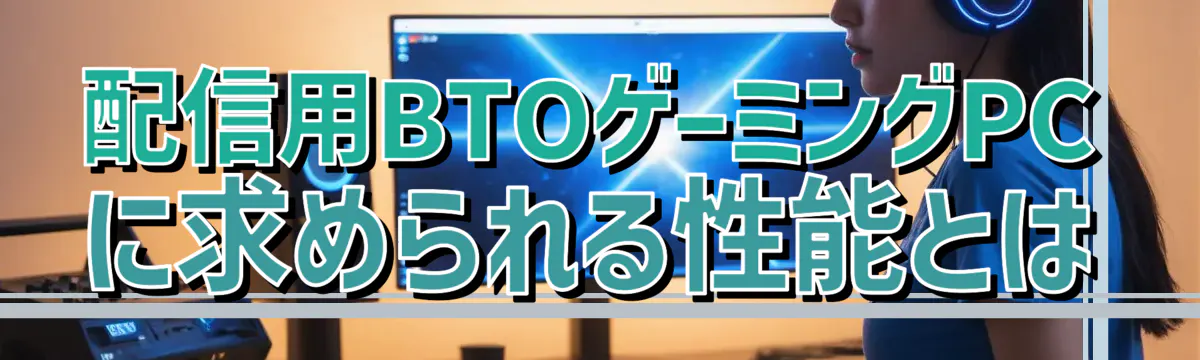 配信用BTOゲーミングPCに求められる性能とは