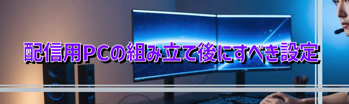 配信用PCの組み立て後にすべき設定