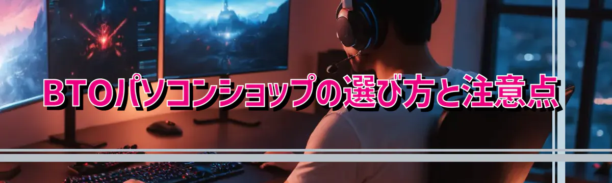 BTOパソコンショップの選び方と注意点