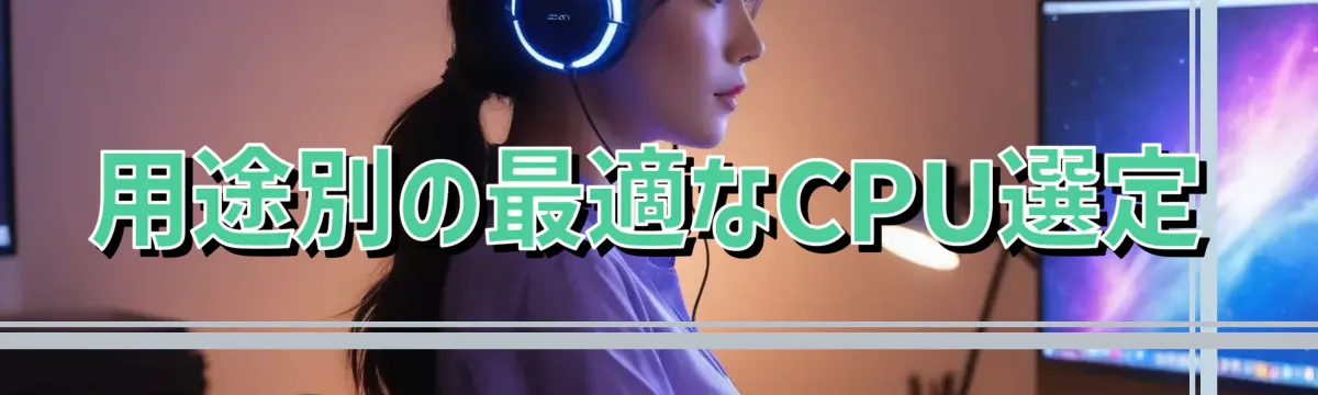 用途別の最適なCPU選定
