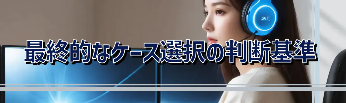 最終的なケース選択の判断基準