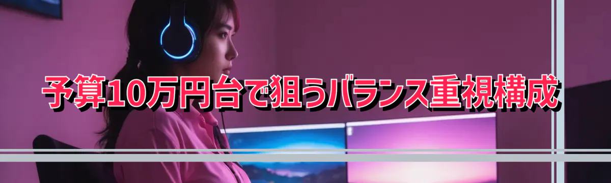 予算10万円台で狙うバランス重視構成