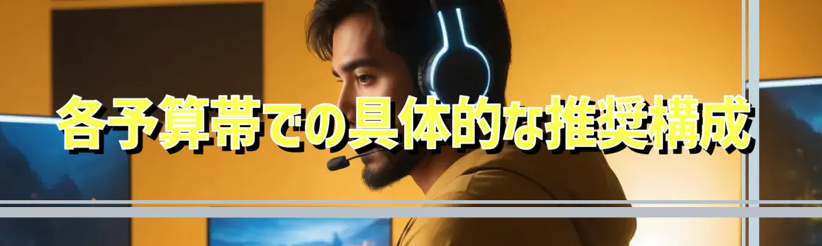 各予算帯での具体的な推奨構成