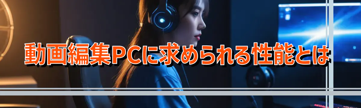動画編集PCに求められる性能とは