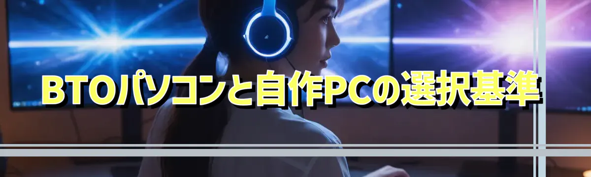 BTOパソコンと自作PCの選択基準