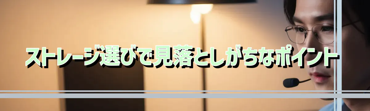 ストレージ選びで見落としがちなポイント