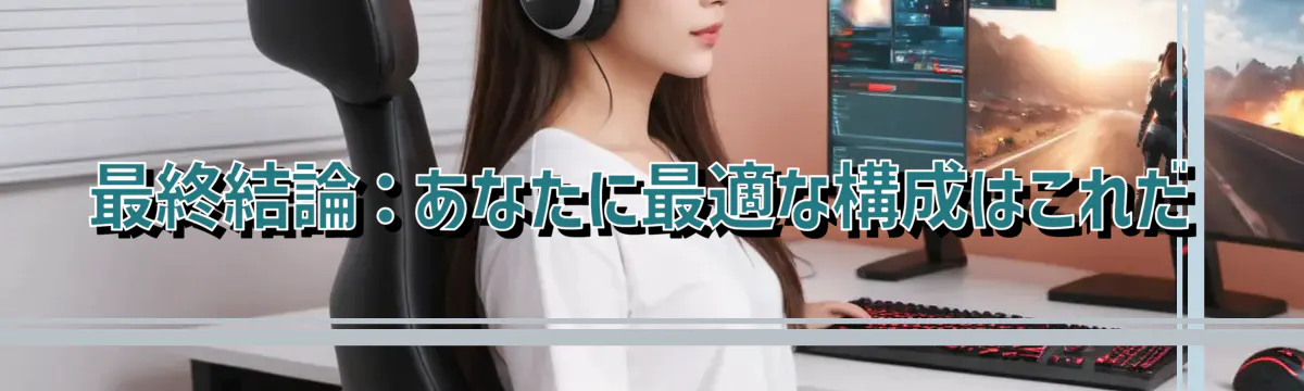最終結論：あなたに最適な構成はこれだ