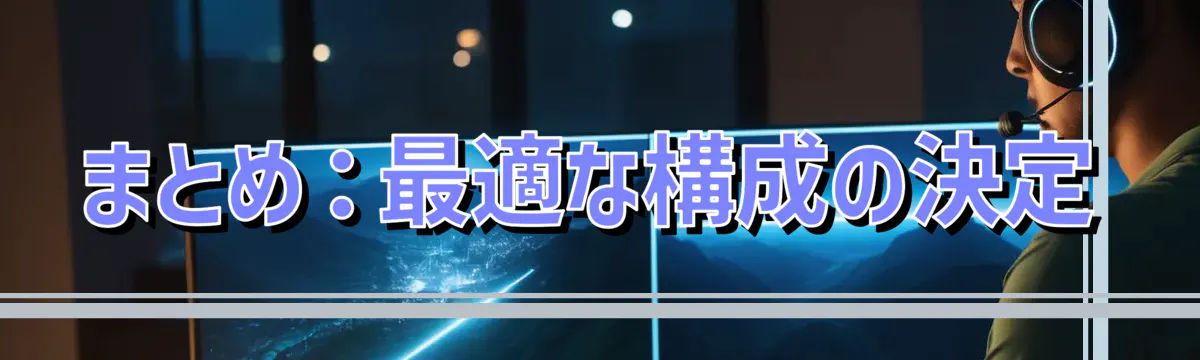 まとめ:最適な構成の決定