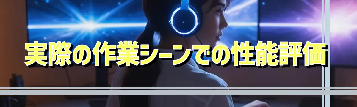 実際の作業シーンでの性能評価
