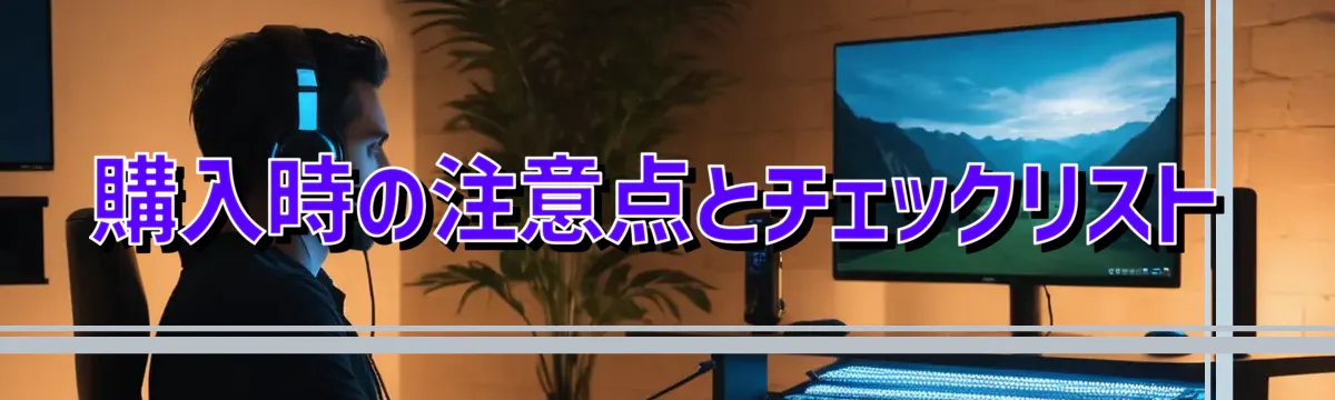 購入時の注意点とチェックリスト