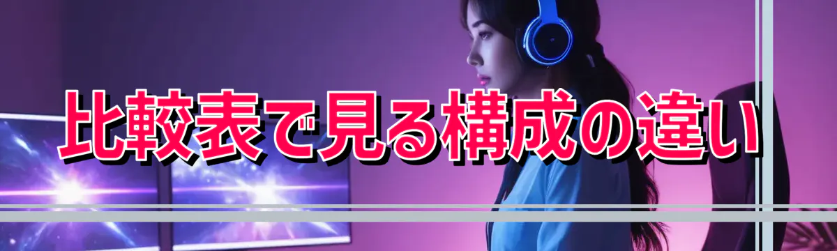 比較表で見る構成の違い